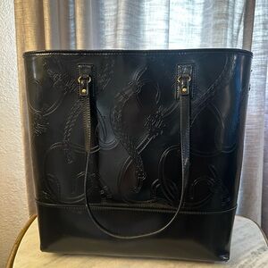 Lauren Ralph Lauren Purse Tote Handbag Equestrian Print